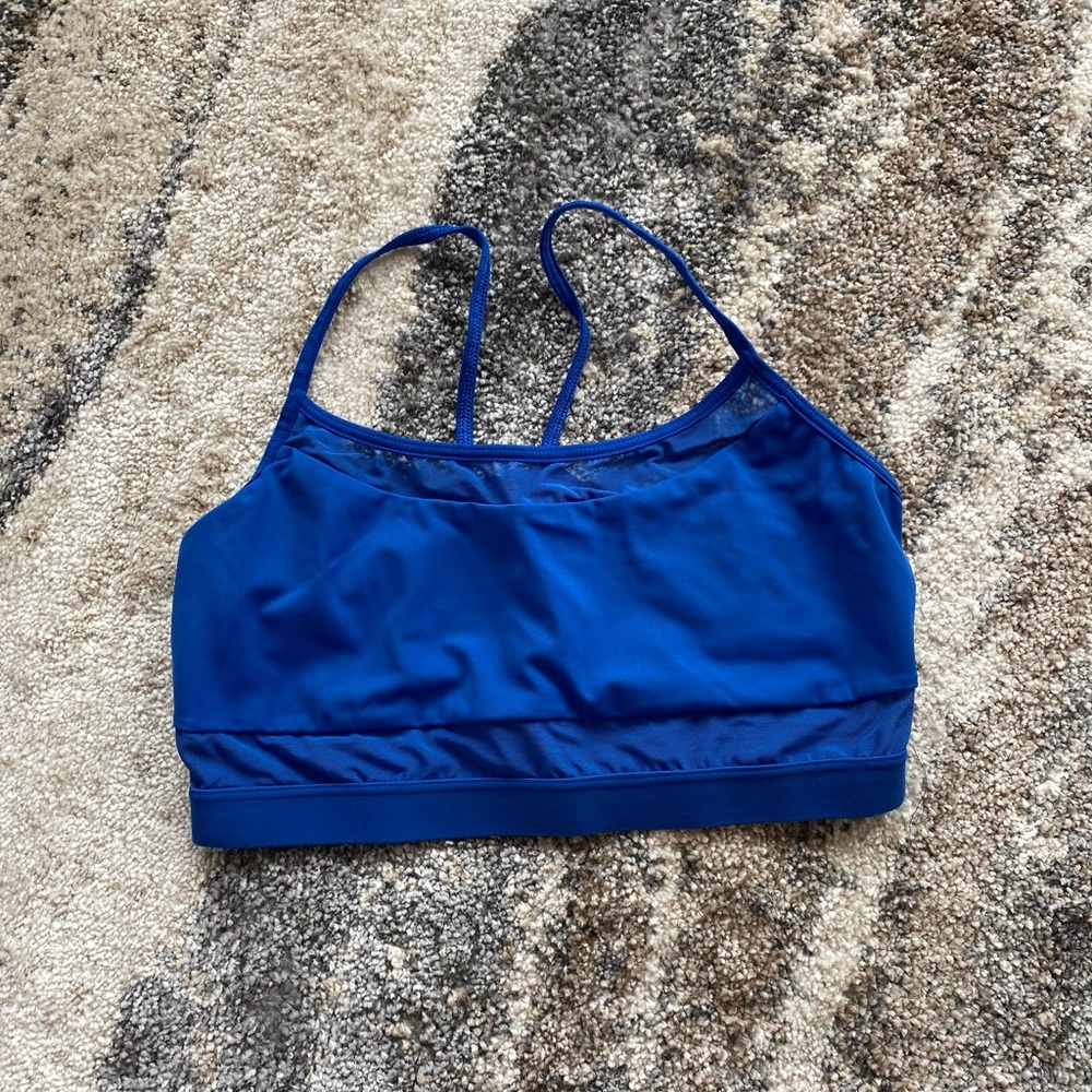 Blue sports bra